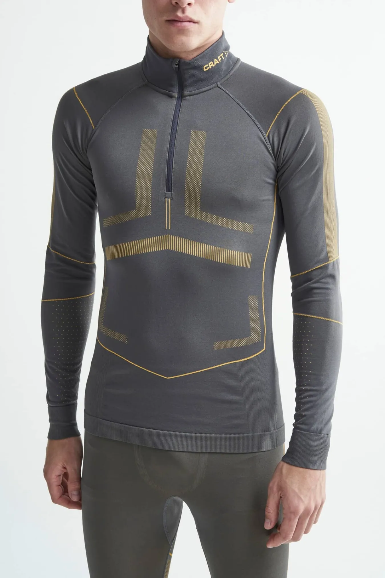Craft Sportswear T-Shirts & Tröjor|Aktiva Underställ^Active Intensity Zip M Granite-Amber