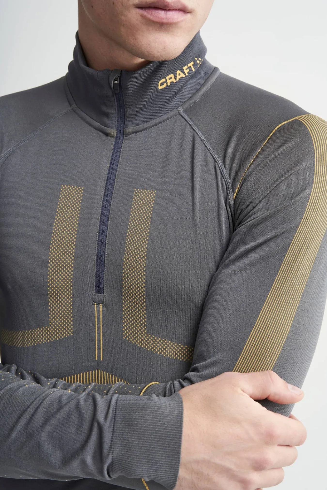 Craft Sportswear T-Shirts & Tröjor|Aktiva Underställ^Active Intensity Zip M Granite-Amber
