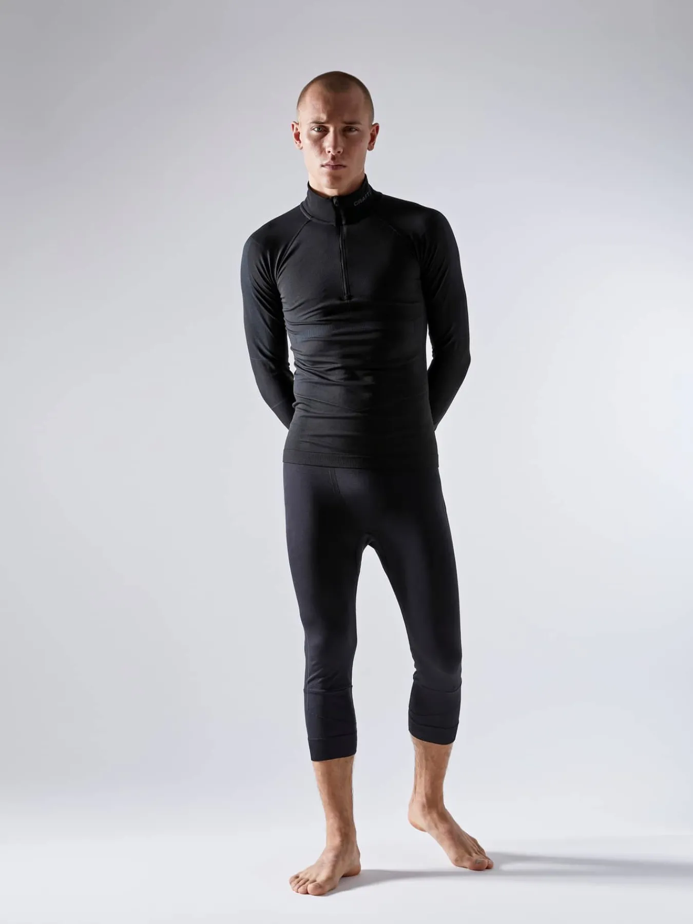 Craft Sportswear T-Shirts & Tröjor|Aktiva Underställ^Active Intensity Zip M Black-Asphalt