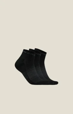 Craft Sportswear Strumpor|Underställ^Active Mid Sock 3-Pack Black