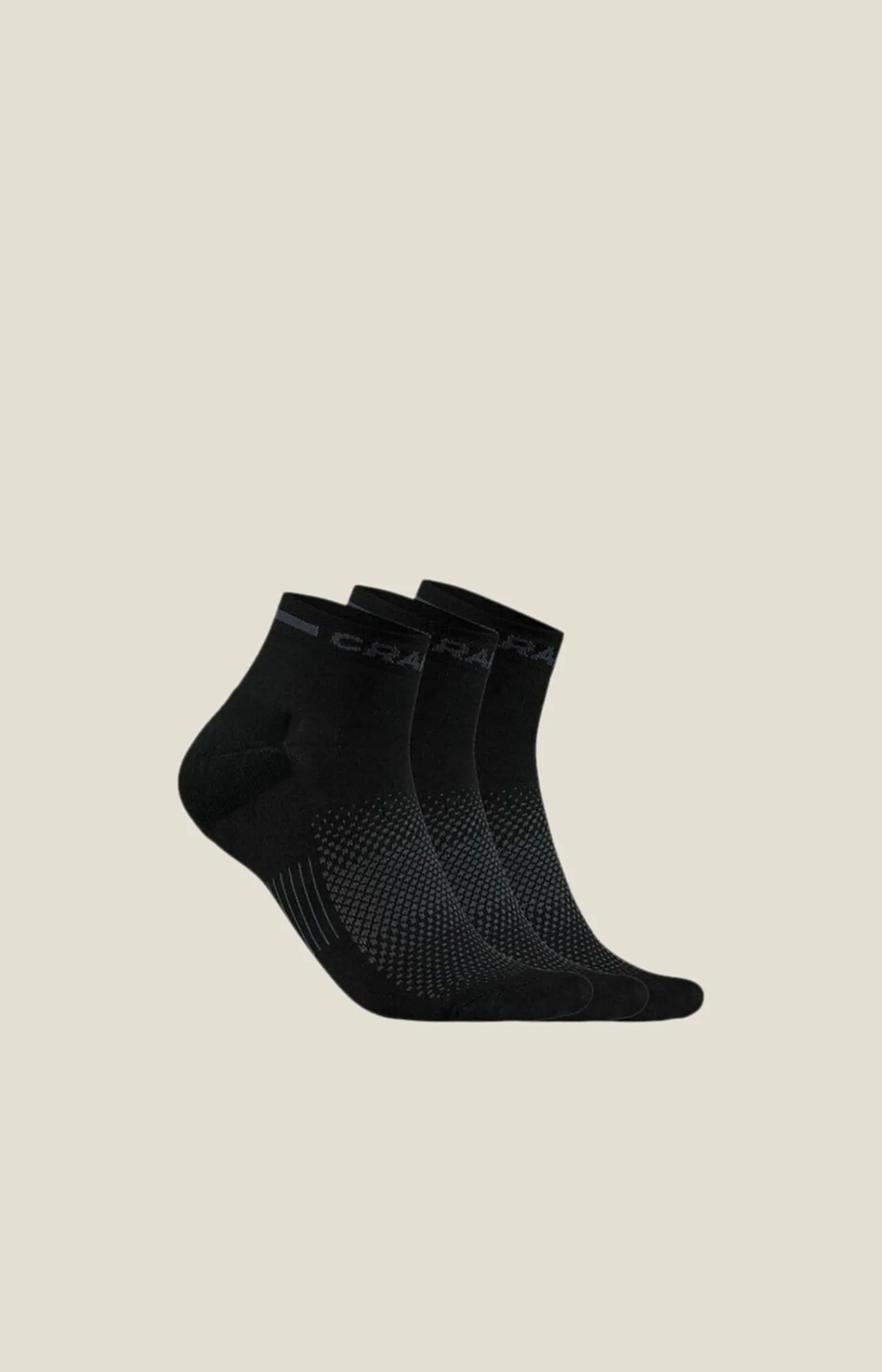 Craft Sportswear Strumpor|Underställ^Active Mid Sock 3-Pack Black