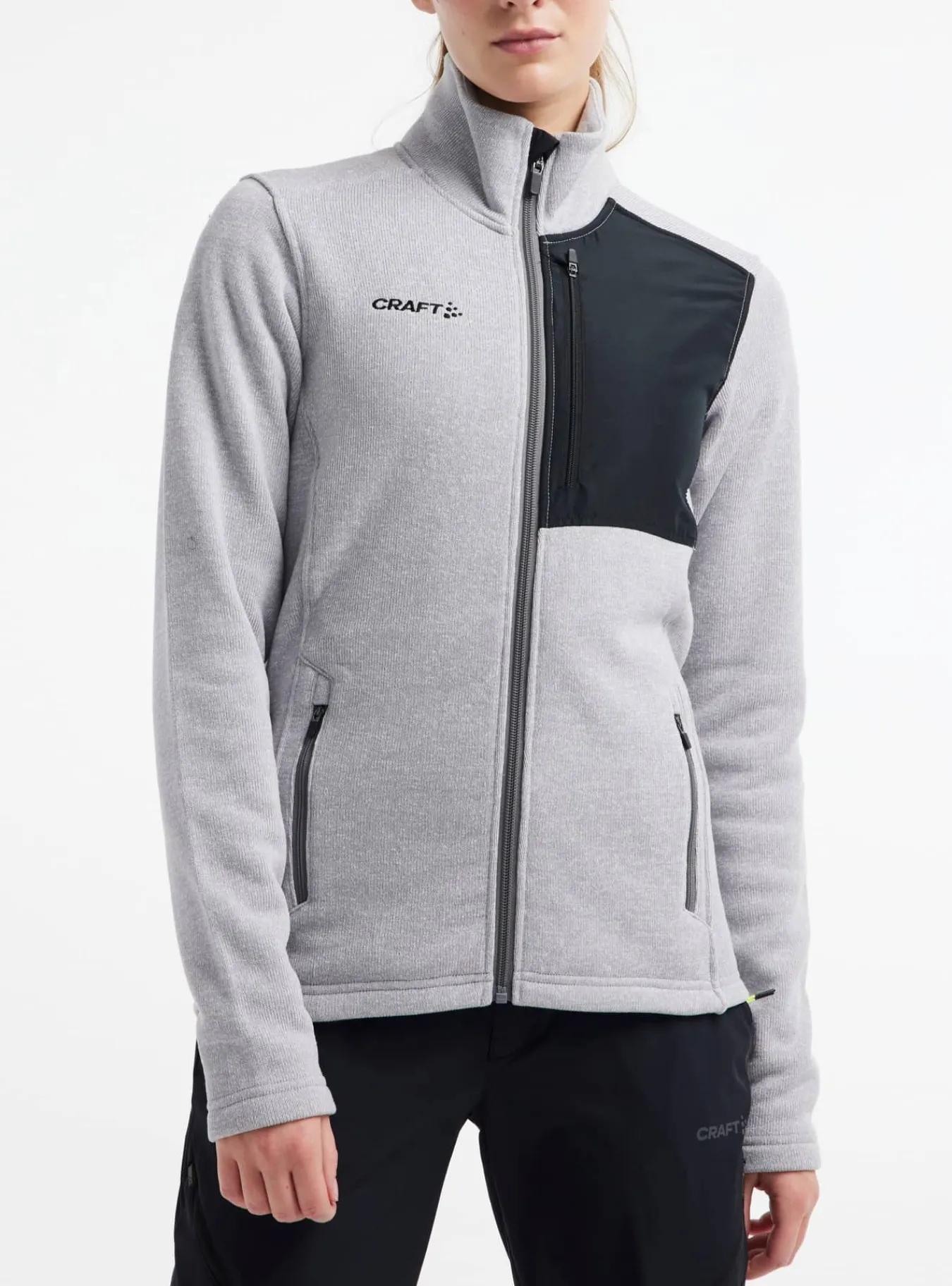 Craft Sportswear Jackor & Västar^ADV Explore Heavy Fleece Jacket W Grey Melange-Black
