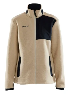 Craft Sportswear Mellanlager & Fleece|Mellanlager^ADV Explore Pile Fleece Jacket W Ecru-Black