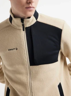 Craft Sportswear Mellanlager & Fleece|Mellanlager^ADV Explore Pile Fleece Jacket M Ecru-Black