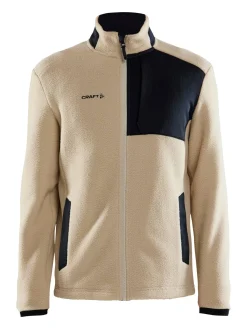 Craft Sportswear Mellanlager & Fleece|Mellanlager^ADV Explore Pile Fleece Jacket M Ecru-Black