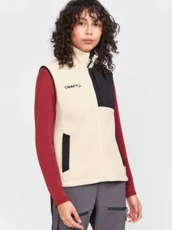 Craft Sportswear Mellanlager & Fleece|Mellanlager^ADV Explore Pile Fleece Vest W Ecru-Black