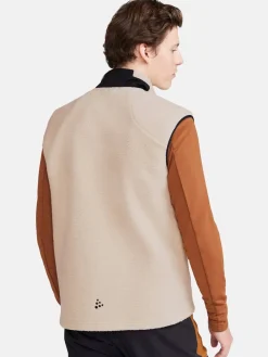 Craft Sportswear Mellanlager & Fleece|Mellanlager^ADV Explore Pile Fleece Vest M Ecru-Black