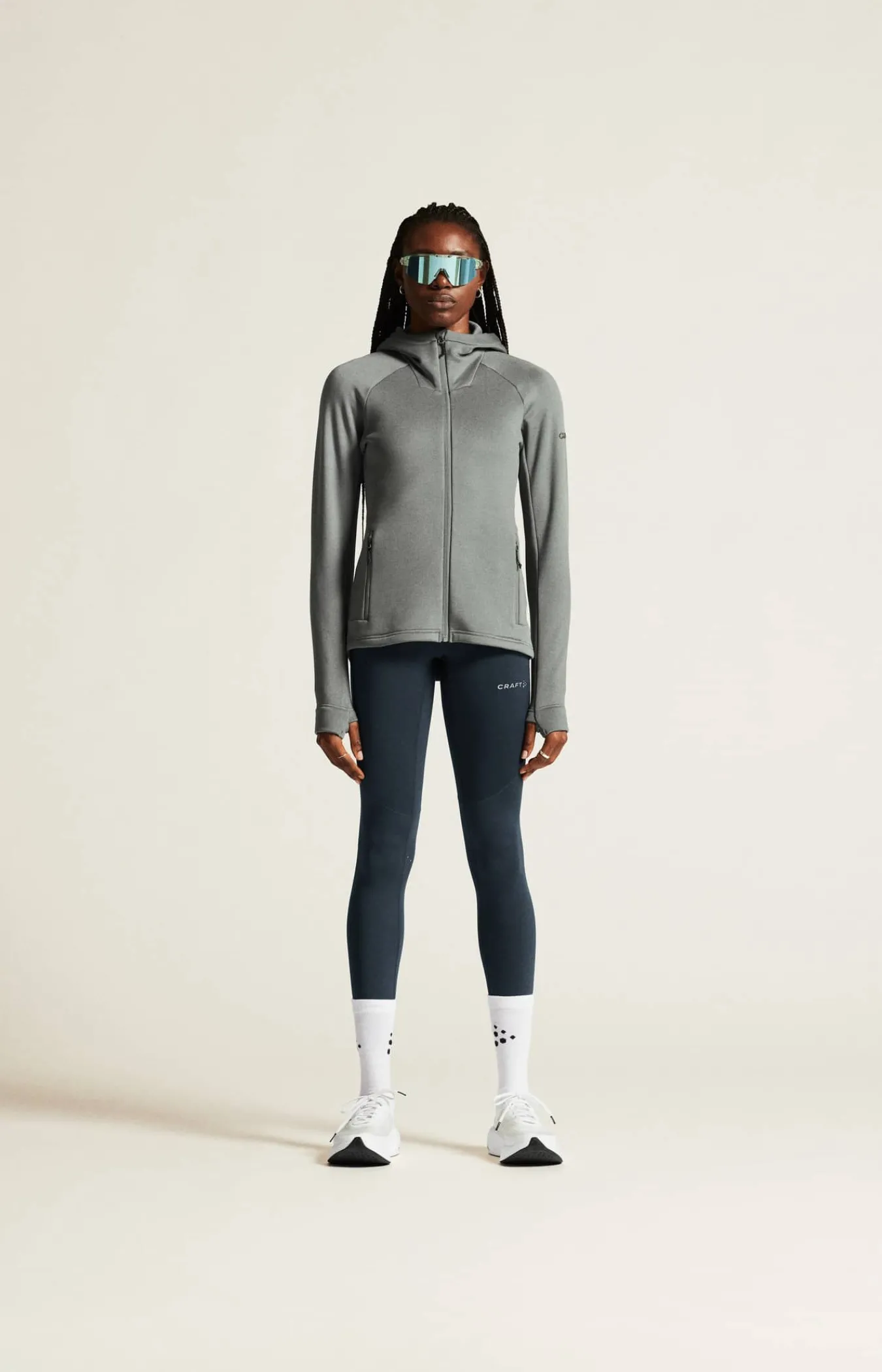 Craft Sportswear Mellanlager & Fleece|Mellanlager^ADV Explore Power Fleece Hood Jacket W Leaf