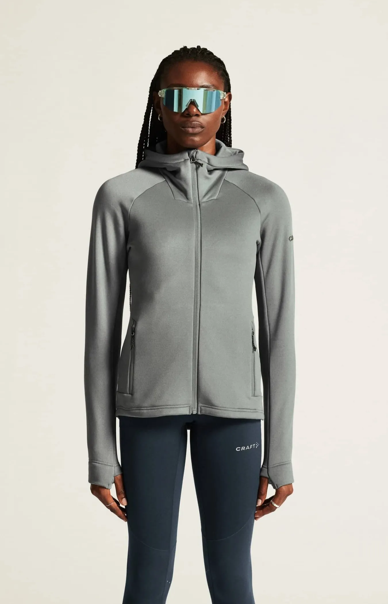 Craft Sportswear Mellanlager & Fleece|Mellanlager^ADV Explore Power Fleece Hood Jacket W Leaf