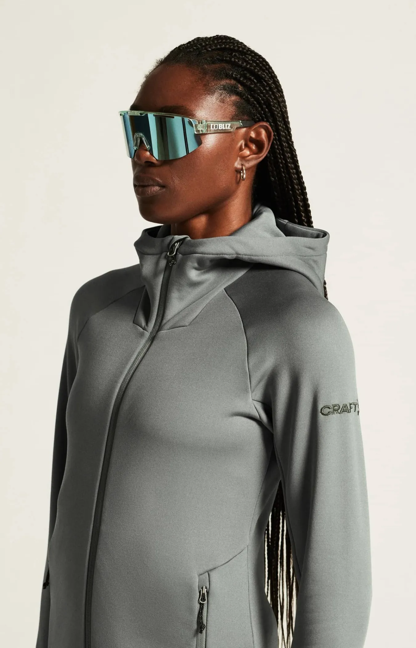 Craft Sportswear Mellanlager & Fleece|Mellanlager^ADV Explore Power Fleece Hood Jacket W Leaf