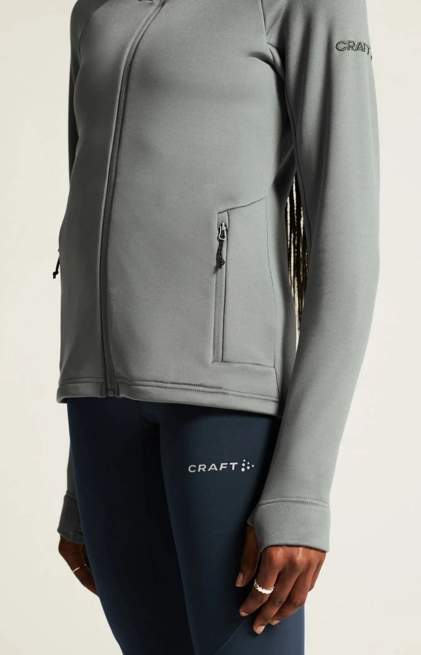 Craft Sportswear Mellanlager & Fleece|Mellanlager^ADV Explore Power Fleece Hood Jacket W Leaf