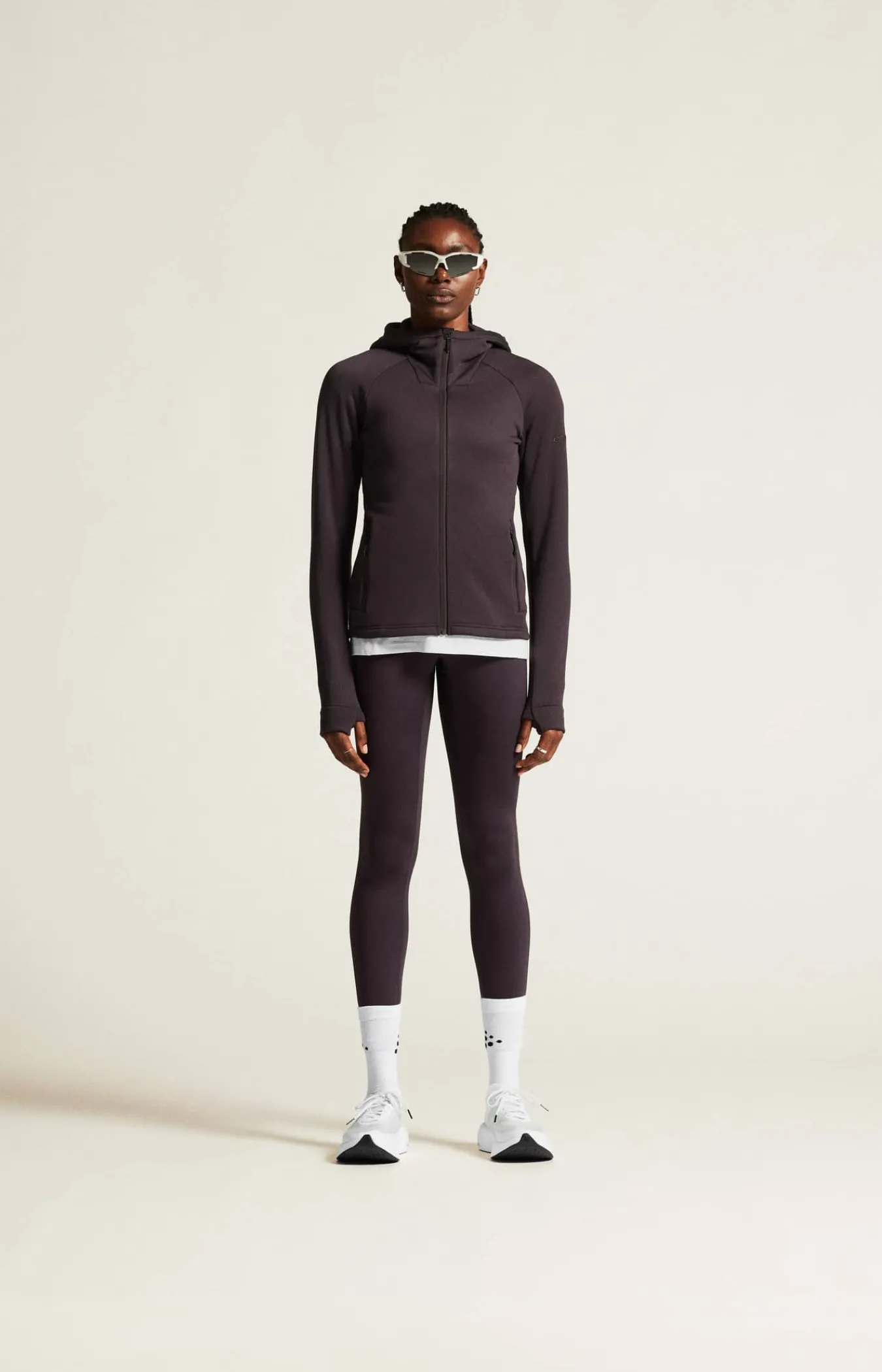 Craft Sportswear Mellanlager & Fleece|Mellanlager^ADV Explore Power Fleece Hood Jacket W Dk Plum