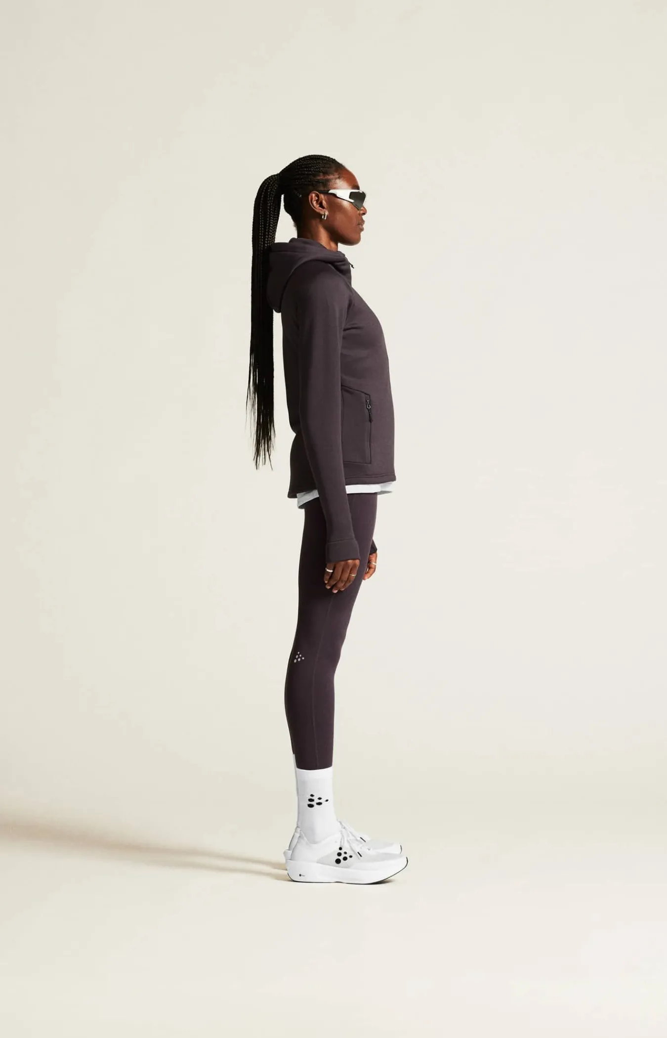 Craft Sportswear Mellanlager & Fleece|Mellanlager^ADV Explore Power Fleece Hood Jacket W Dk Plum