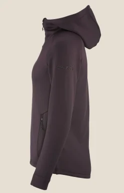 Craft Sportswear Mellanlager & Fleece|Mellanlager^ADV Explore Power Fleece Hood Jacket W Dk Plum