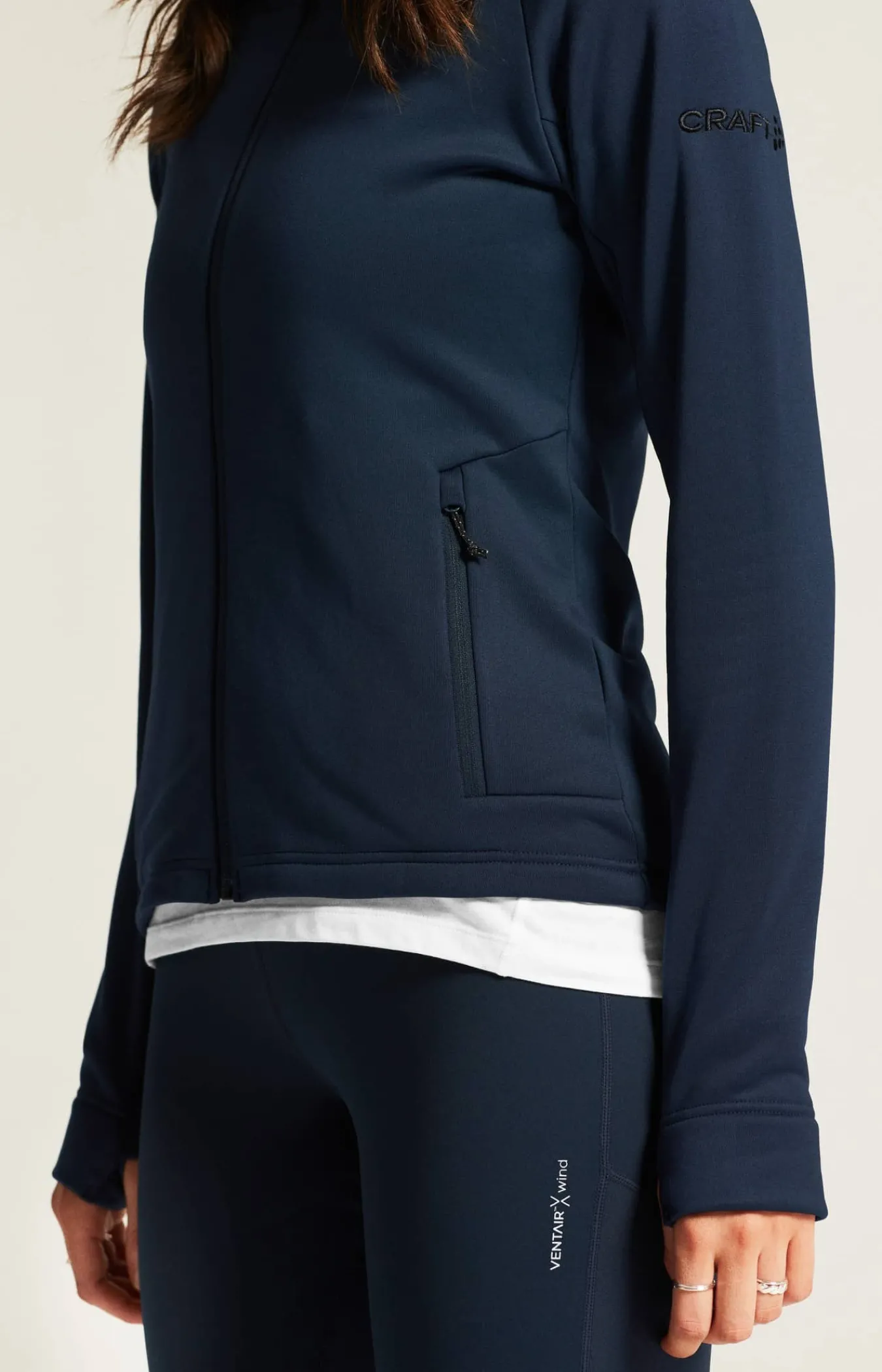 Craft Sportswear Mellanlager & Fleece|Mellanlager^ADV Explore Power Fleece Hood Jacket W Blaze