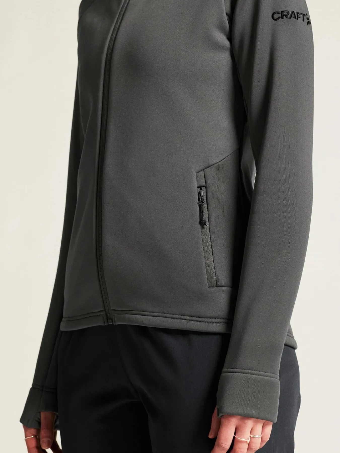 Craft Sportswear Mellanlager & Fleece|Mellanlager^ADV Explore Power Fleece Hood Jacket W Granite