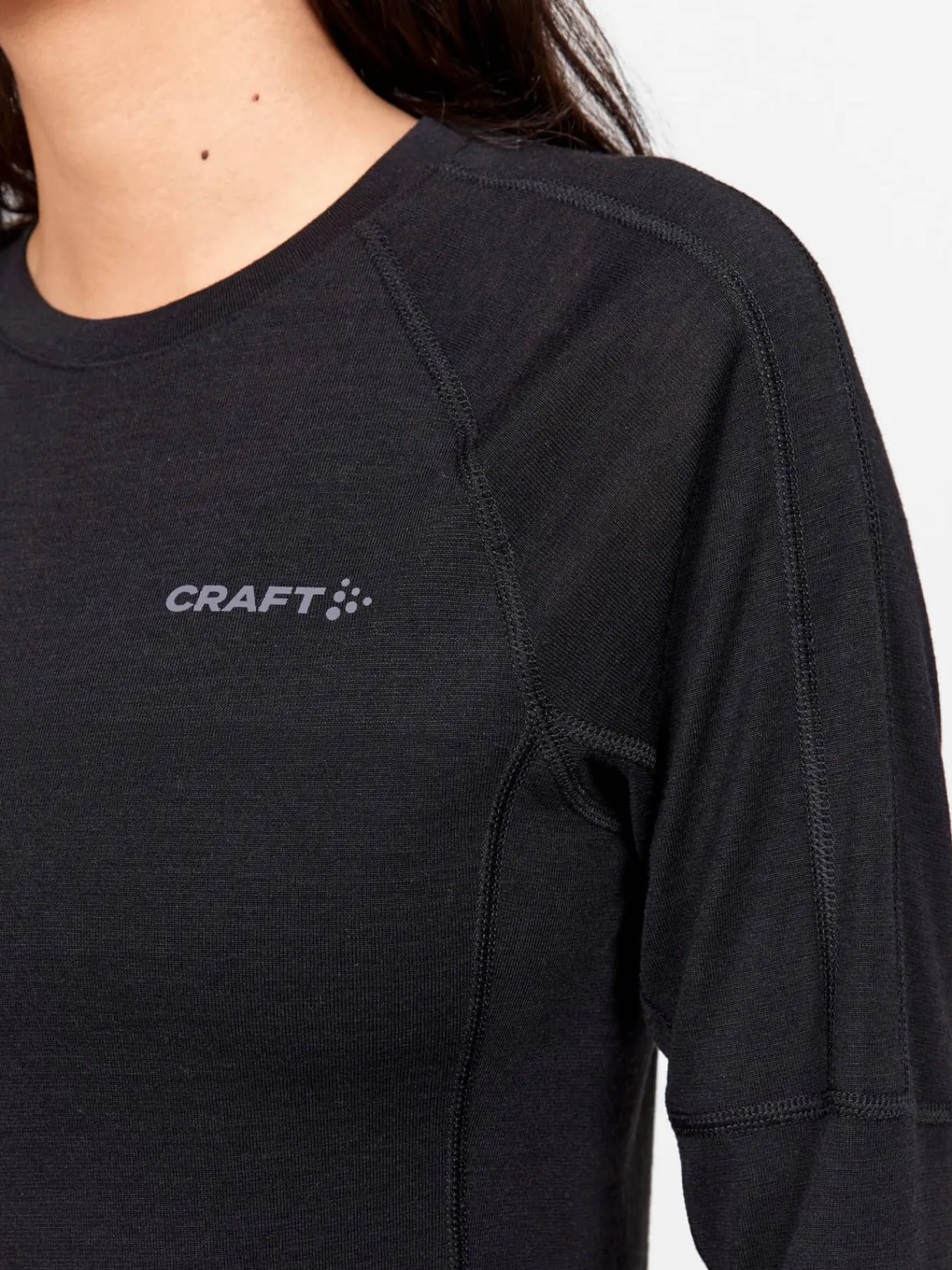 Craft Sportswear Underställ|Aktiva Underställ^ADV Wool Merino RN LS W Black
