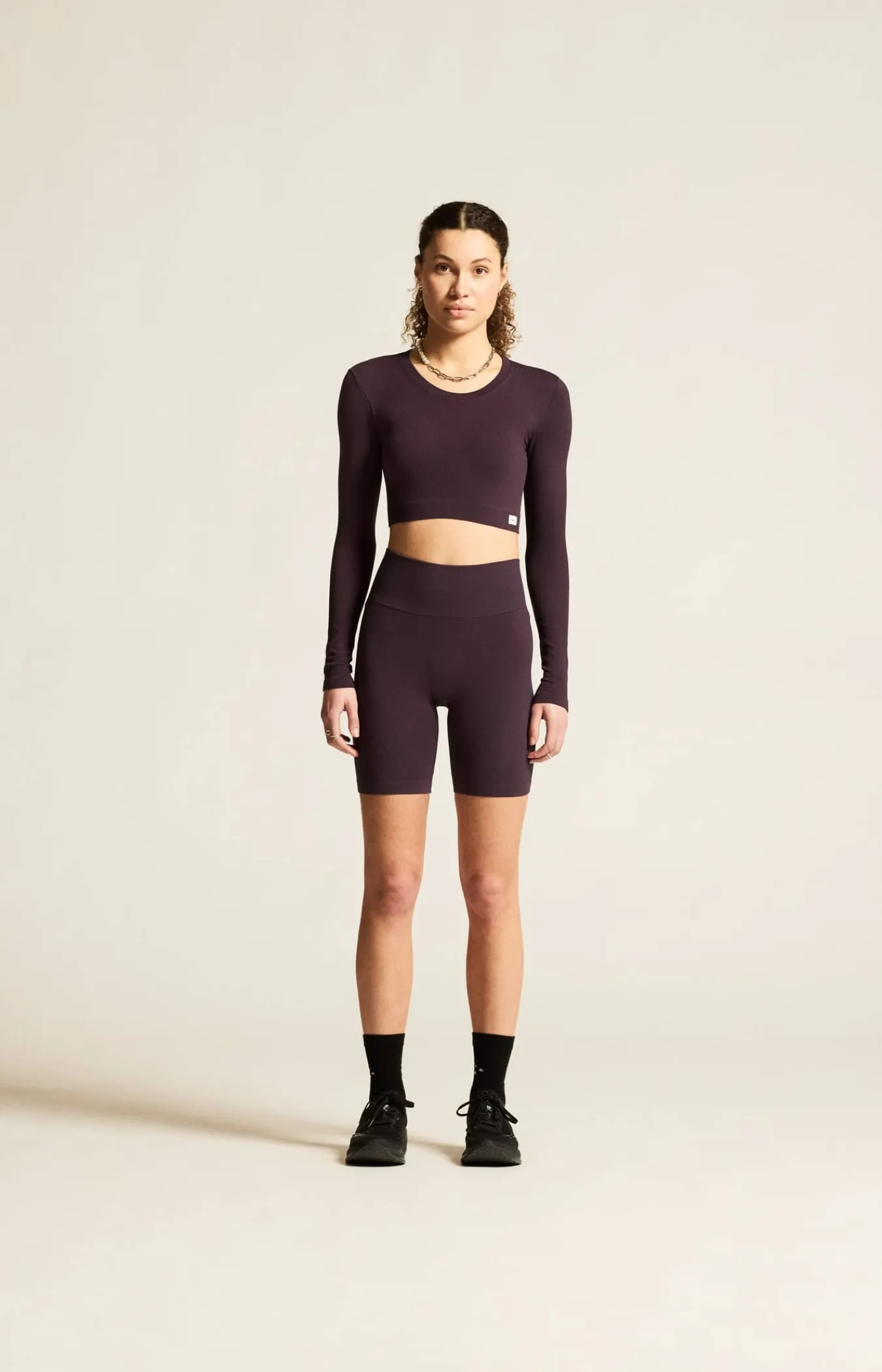 Craft Sportswear Träning^Collective Rib Cropped Ls Top W Dk Plum