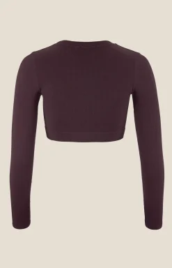 Craft Sportswear Träning^Collective Rib Cropped Ls Top W Dk Plum