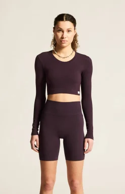 Craft Sportswear Träning^Collective Rib Cropped Ls Top W Dk Plum