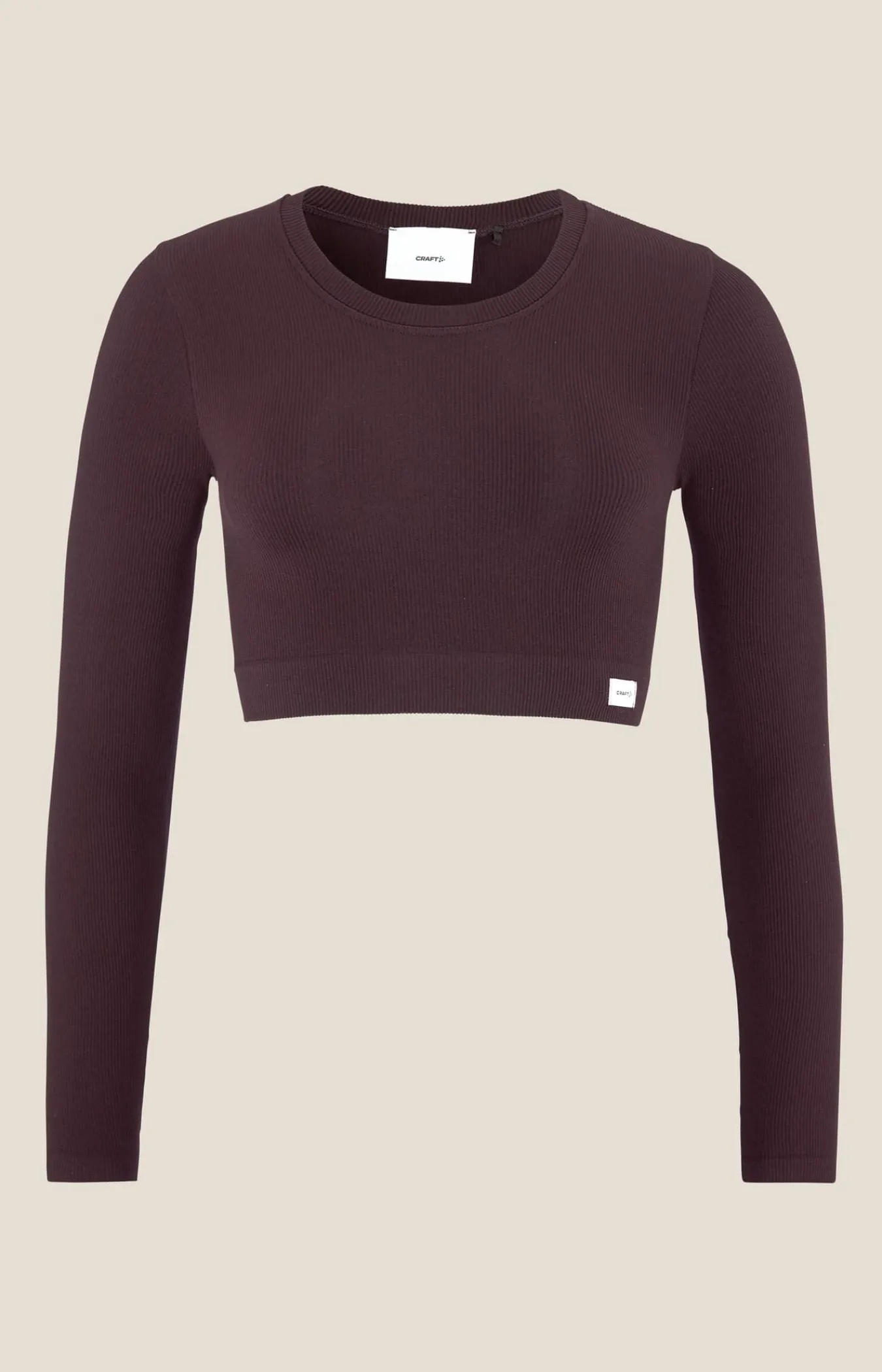 Craft Sportswear Träning^Collective Rib Cropped Ls Top W Dk Plum