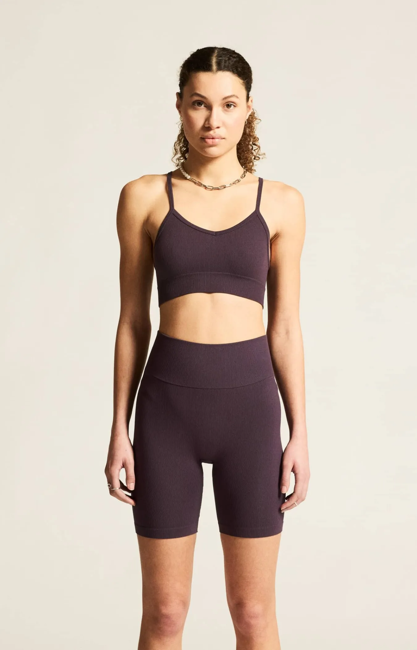 Craft Sportswear Sport-Bhar|Träning^Collective Rib Strap Sports Bra W Dk Plum