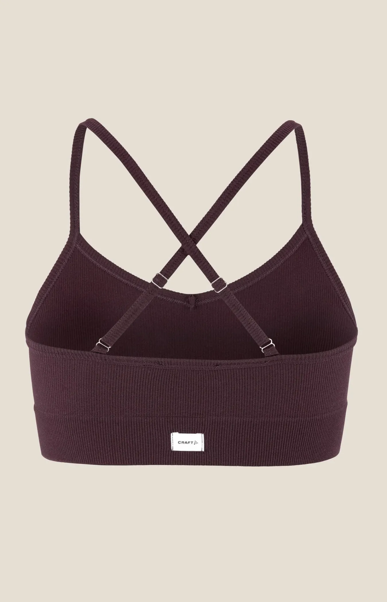 Craft Sportswear Sport-Bhar|Träning^Collective Rib Strap Sports Bra W Dk Plum