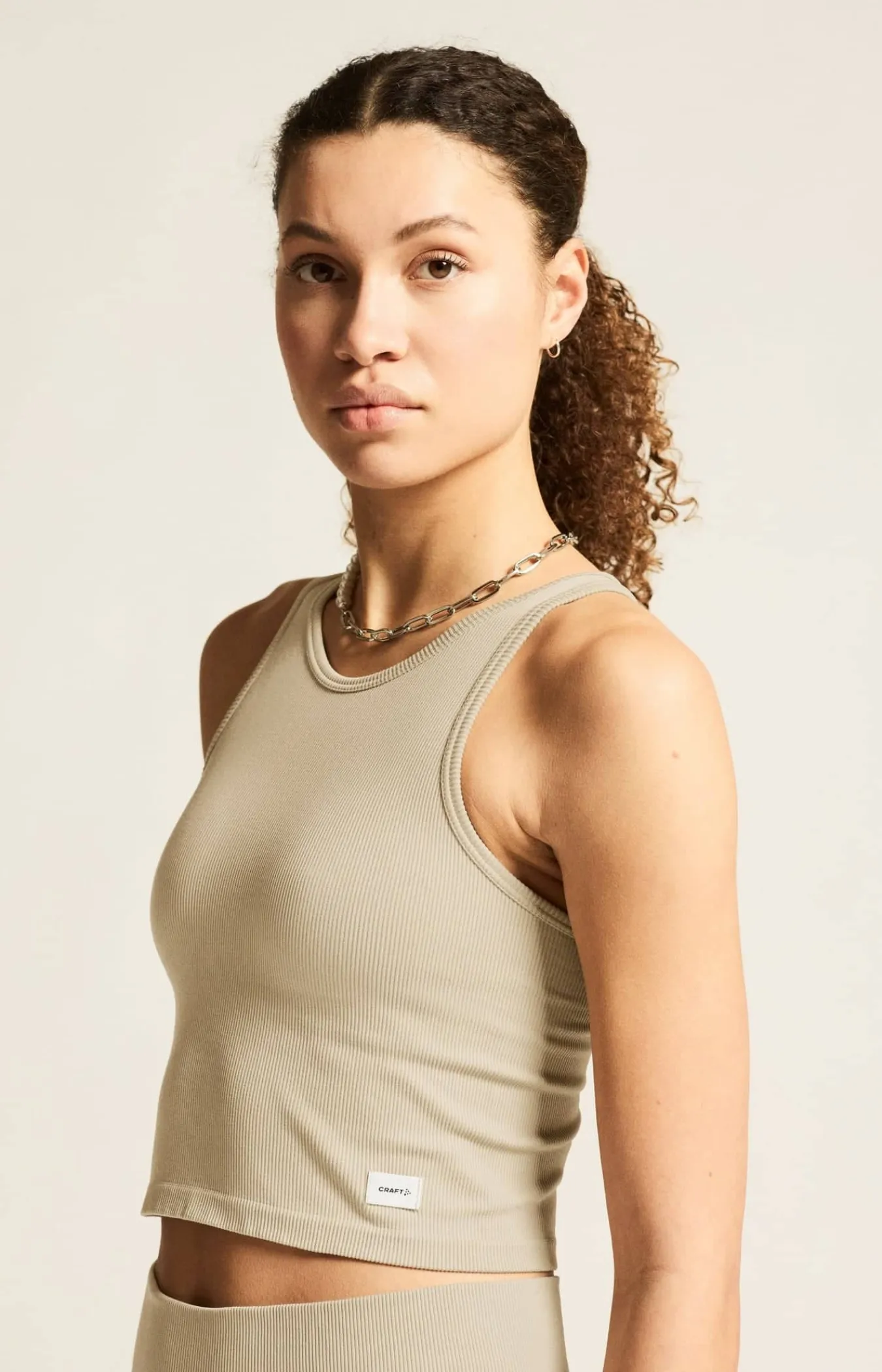 Craft Sportswear Linnen|Träning^Collective Rib Tank Top W Hay