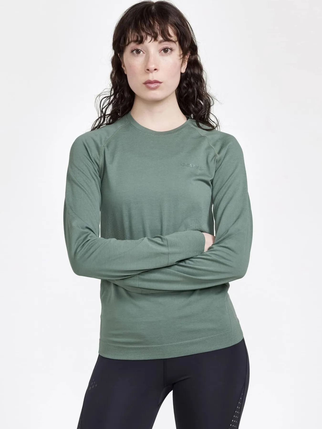 Craft Sportswear Underställ|Aktiva Underställ^CORE Dry Active Comfort Ls W Moss (Box)