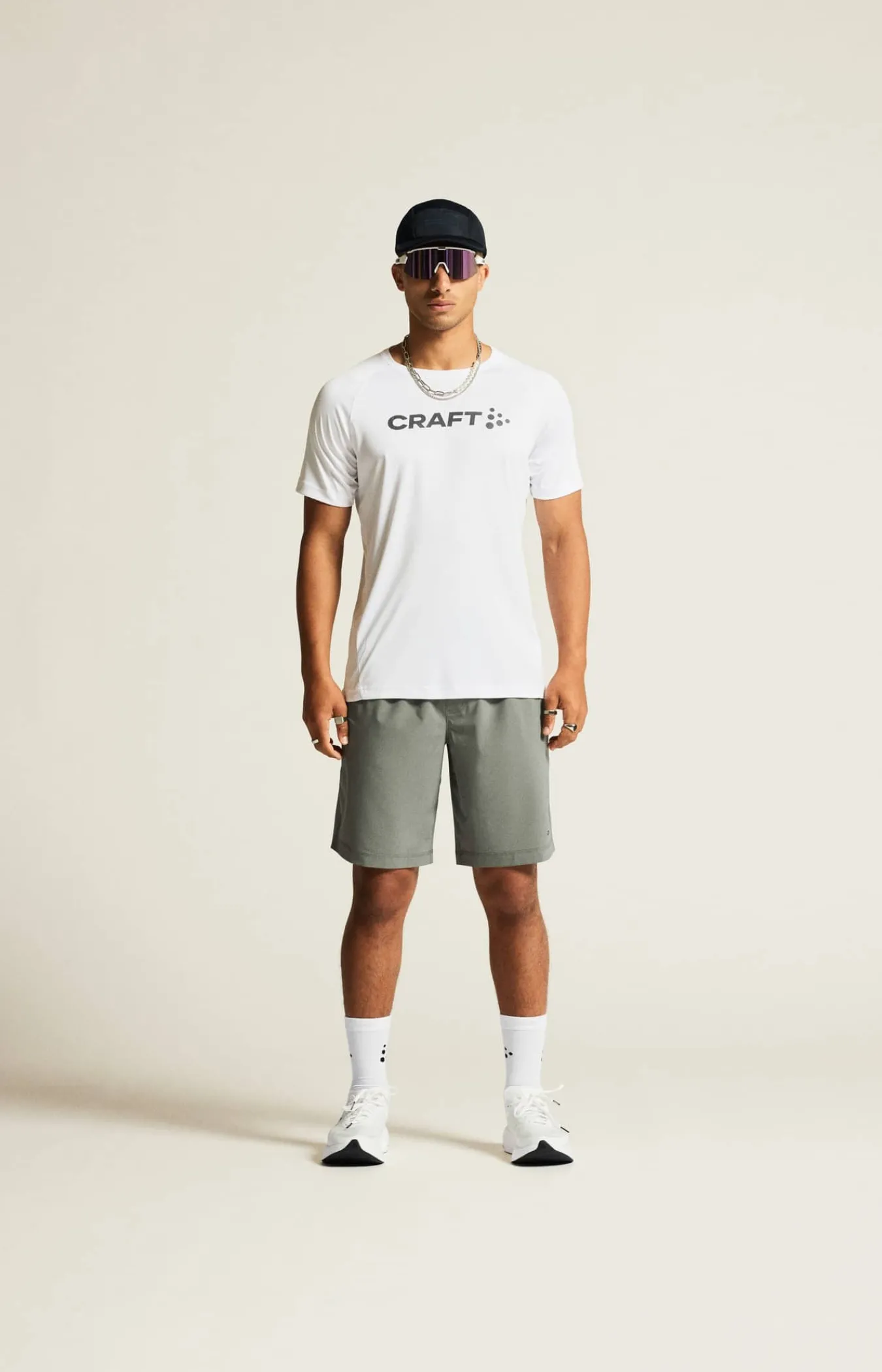 Craft Sportswear T-Shirts & Tröjor|Träning^CORE Essence Logo Tee M White/Granite