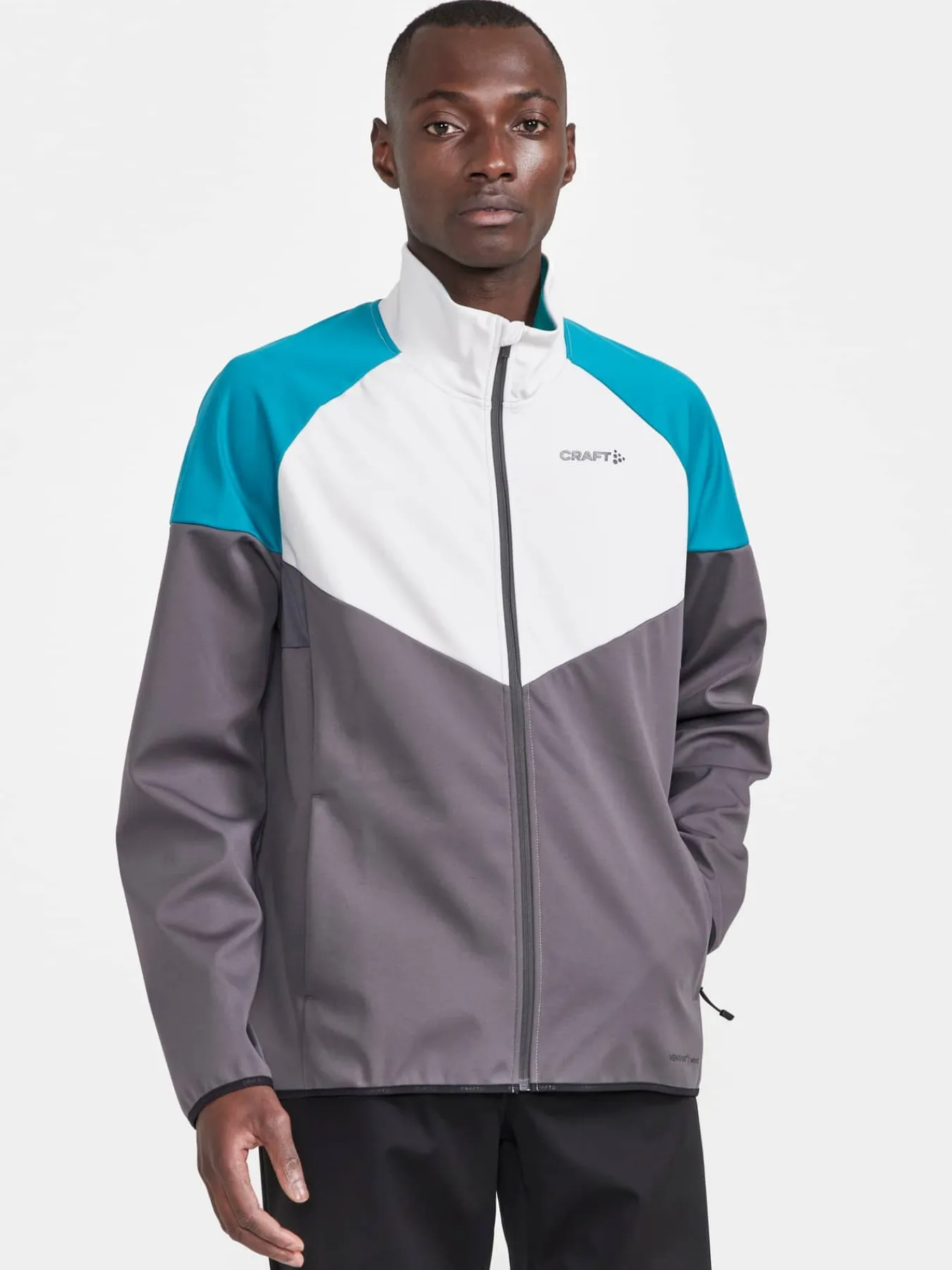 Craft Sportswear Jackor & Västar|Längdskidor^Core Glide Block Jacket M Ash-Deep Lake