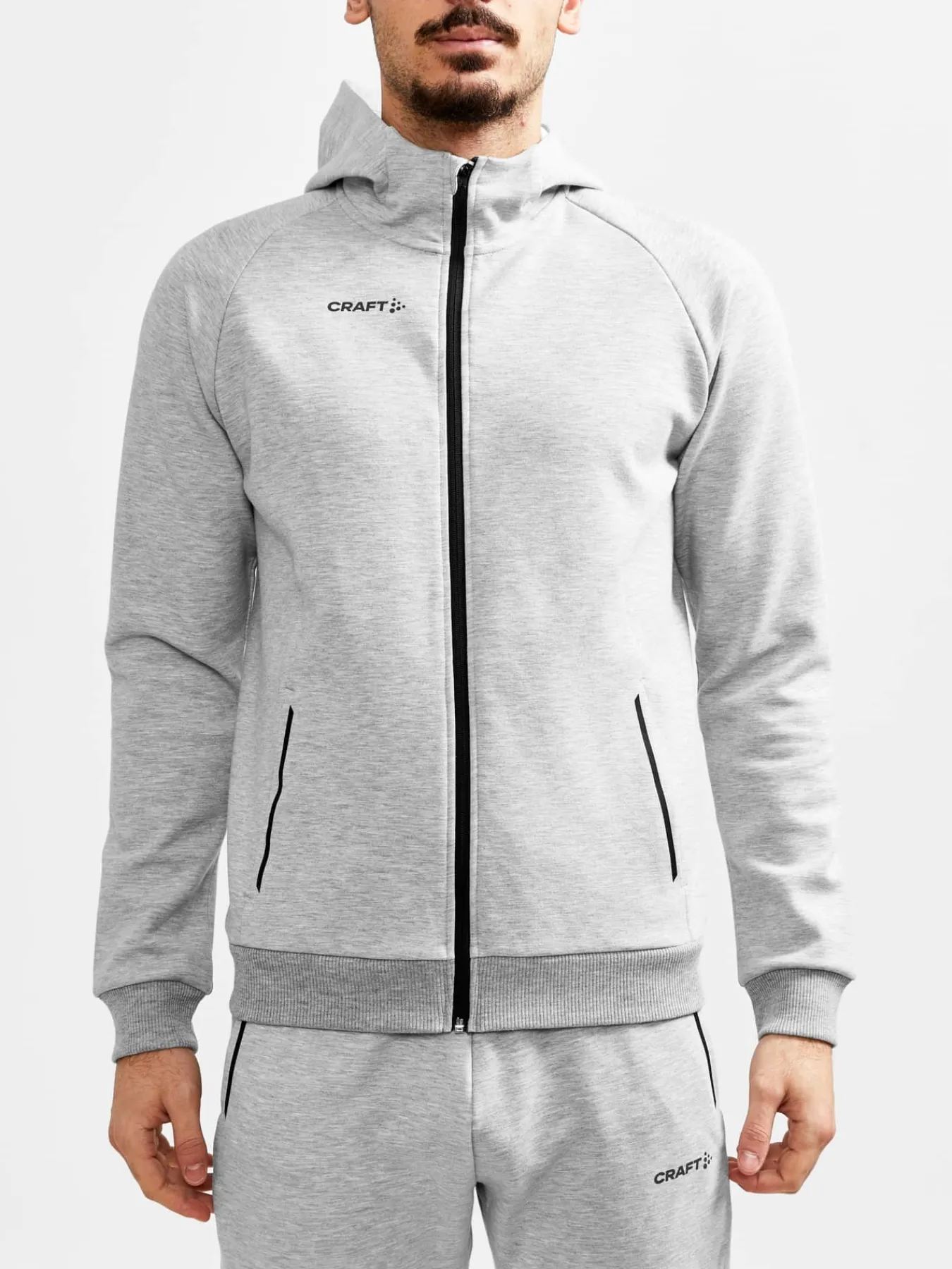Craft Sportswear Hoodies & Sweatshirts^CORE Soul Full Zip Hood M Grey Melange