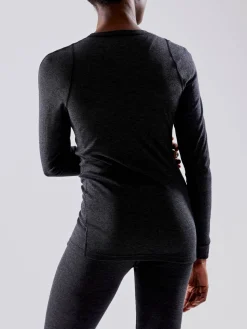 Craft Sportswear Underställ|Ull^CORE Wool Merino LS Tee W BLACK MELANGE