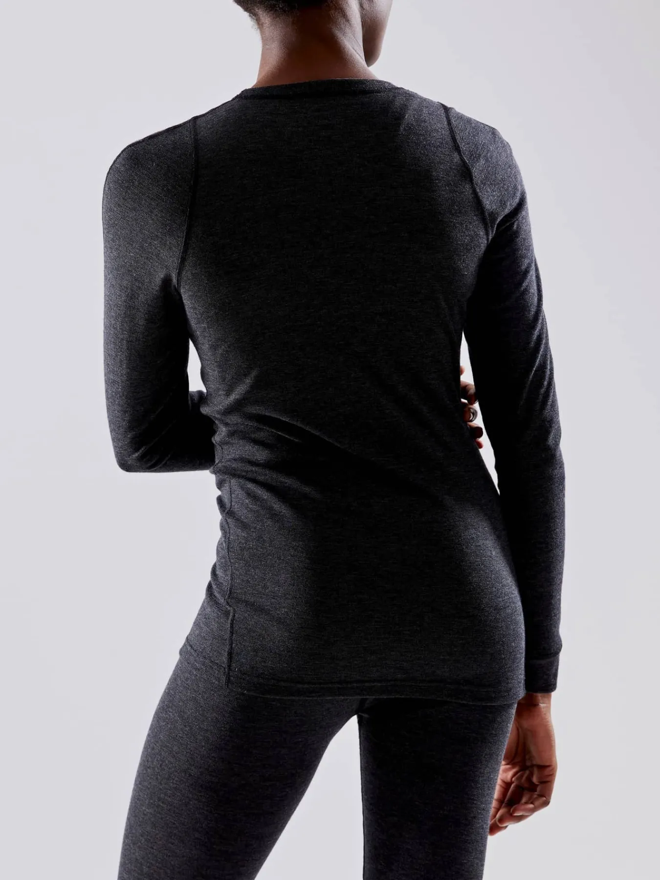 Craft Sportswear Underställ|Ull^CORE Wool Merino LS Tee W BLACK MELANGE