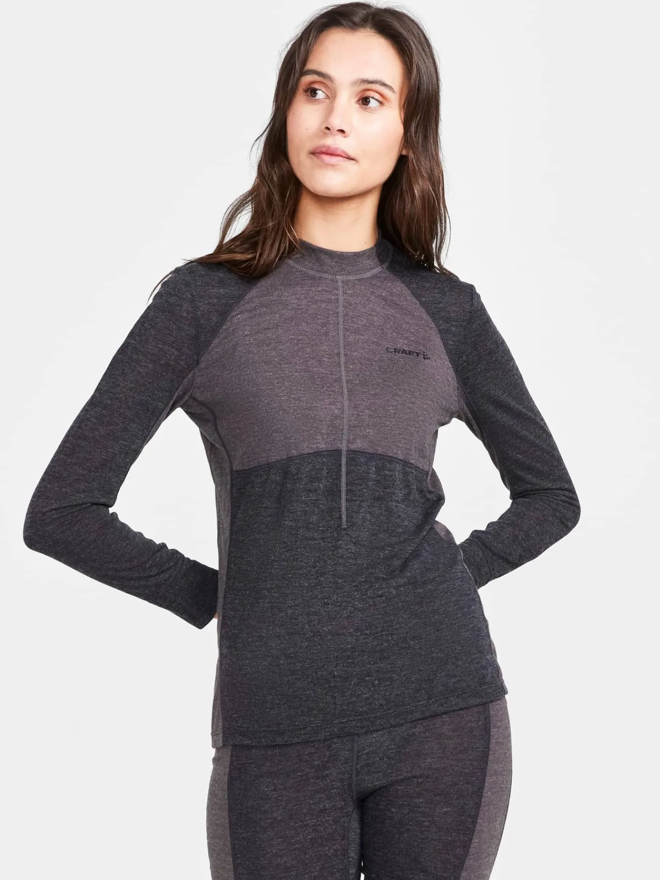 Craft Sportswear Underställ|Aktiva Underställ^CORE Wool Mix Set W Black-Granite