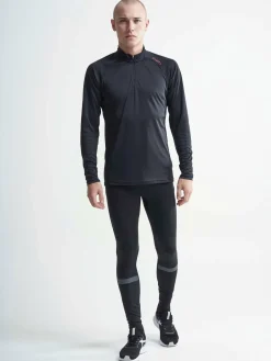 Craft Sportswear T-Shirts & Tröjor|Träning^Eaze LS Half Zip Tee M BLACK