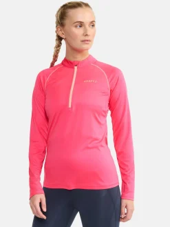 Craft Sportswear Träning^Eaze LS Half Zip Tee W Fuchsia-Cosmo