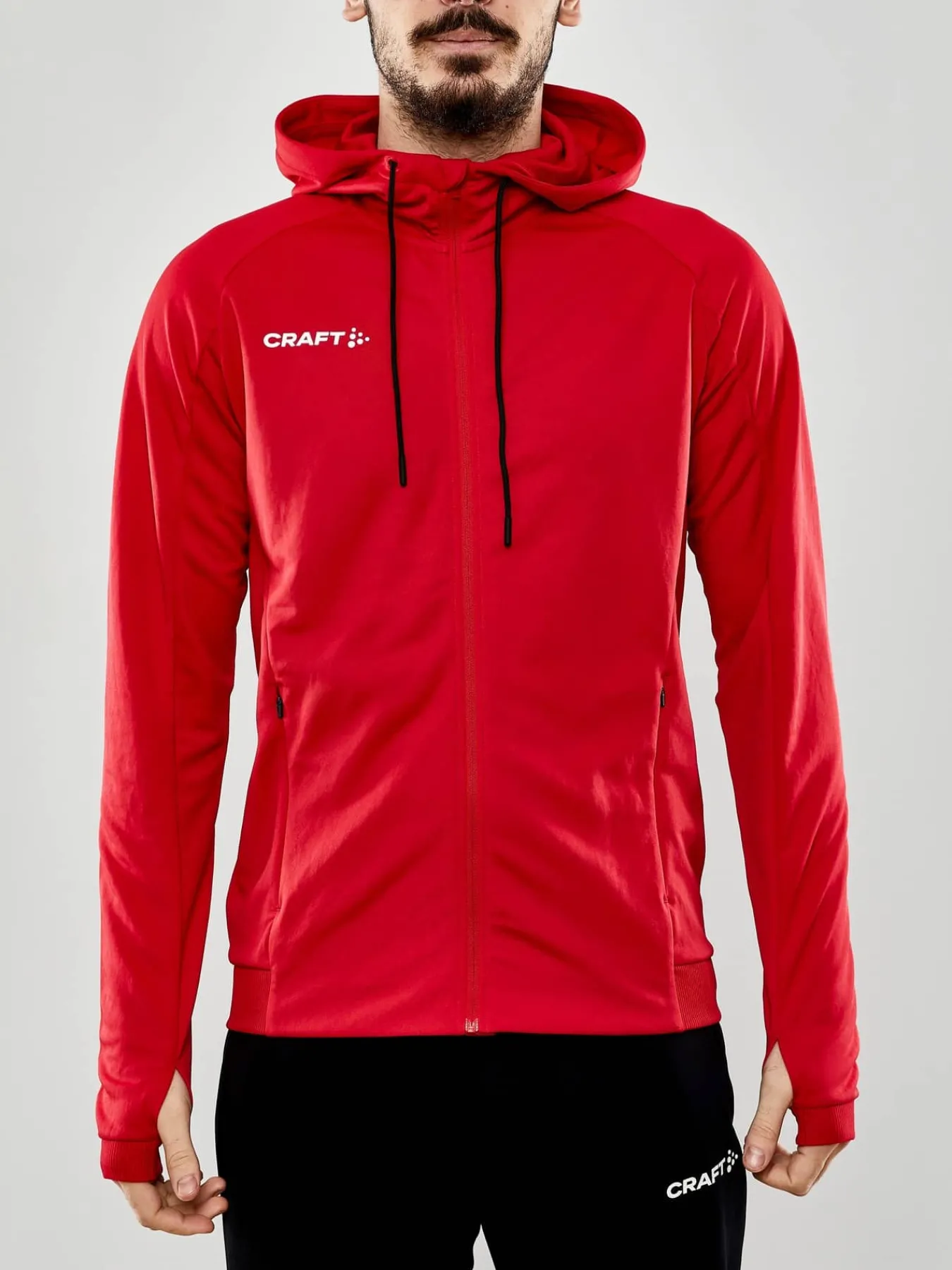 Craft Sportswear Hoodies & Sweatshirts|Teamwear^Evolve Hood Jacket M Bright Red