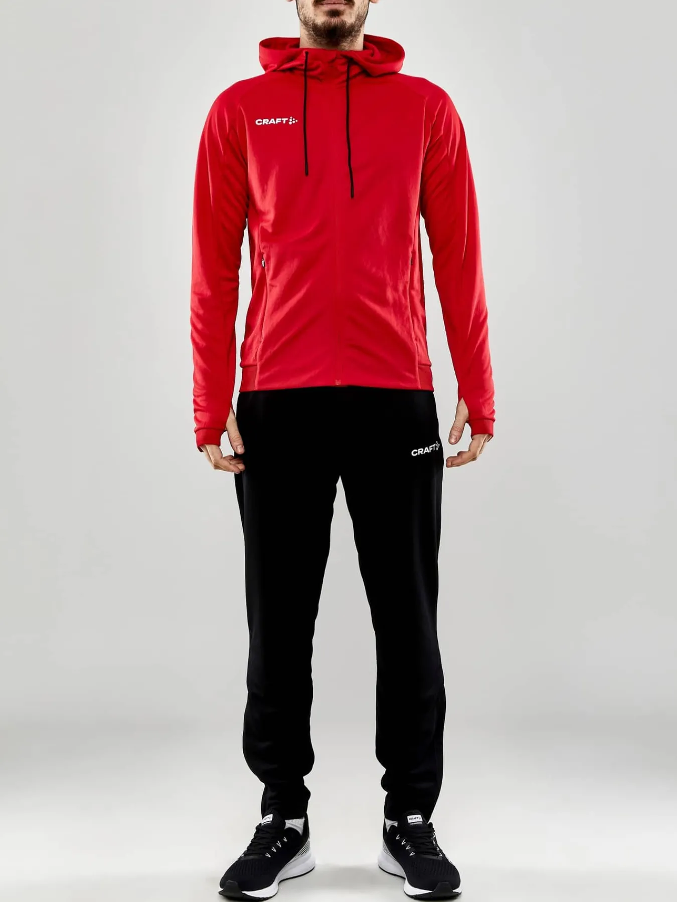 Craft Sportswear Hoodies & Sweatshirts|Teamwear^Evolve Hood Jacket M Bright Red