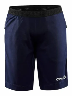 Craft Sportswear Shorts^Evolve Zip Pocket Shorts Jr Navy
