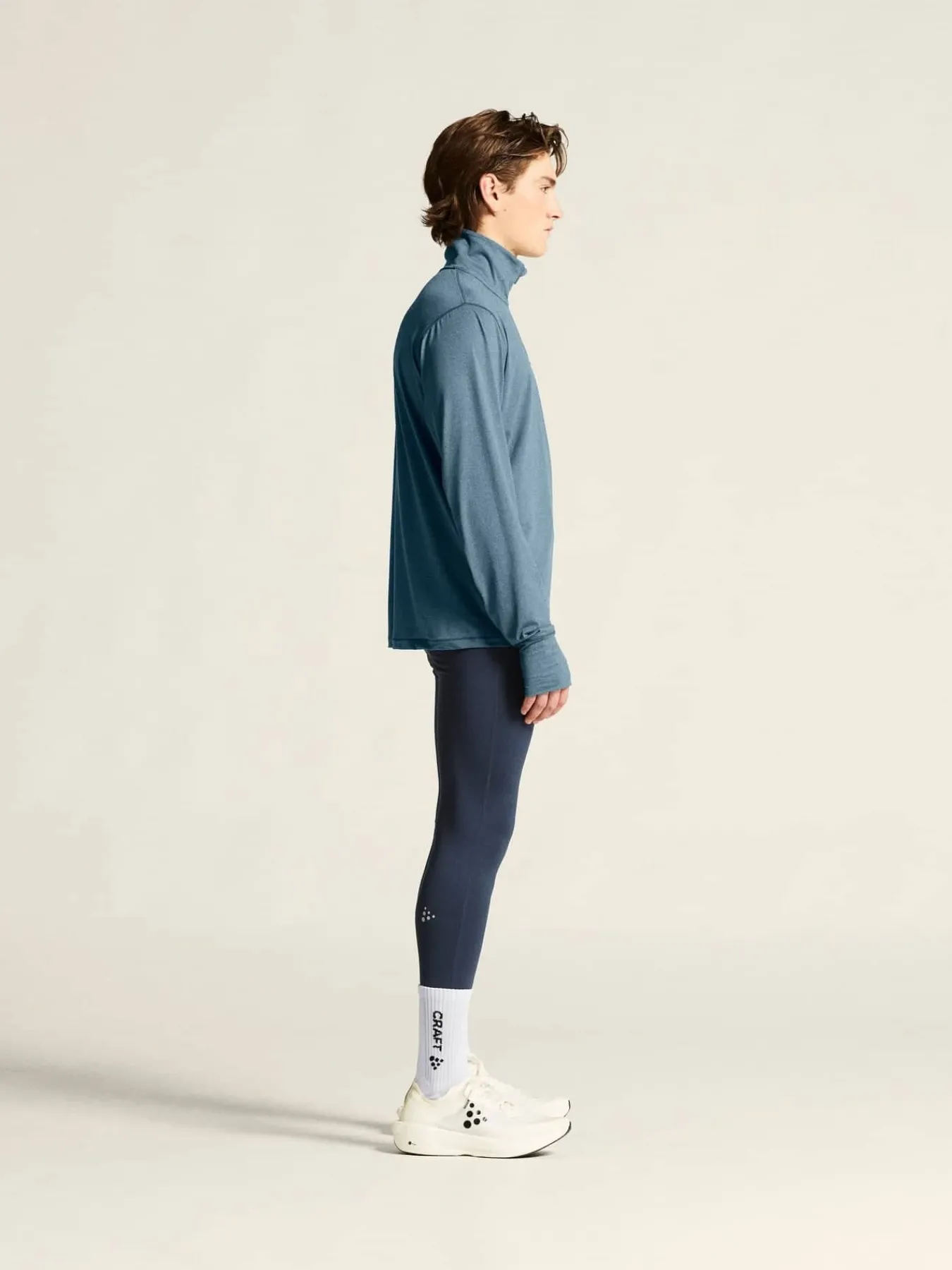Craft Sportswear T-Shirts & Tröjor|Mellanlager^Flow HZ LS M Real/Melange