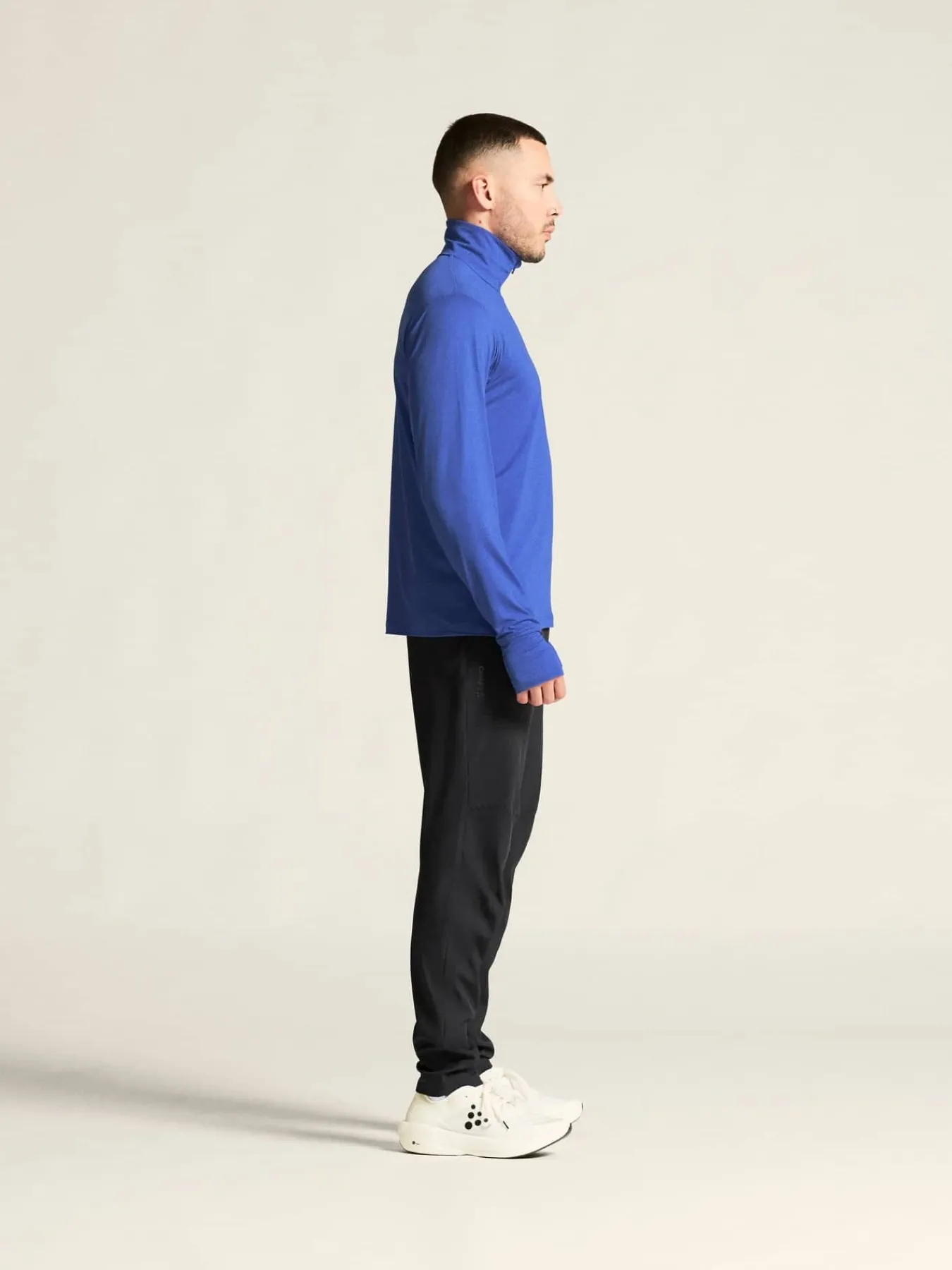 Craft Sportswear T-Shirts & Tröjor|Mellanlager^Flow HZ LS M Ink Blue/Melange