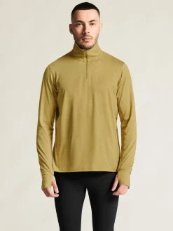 Craft Sportswear T-Shirts & Tröjor|Mellanlager^Flow HZ LS M Khaki Melange