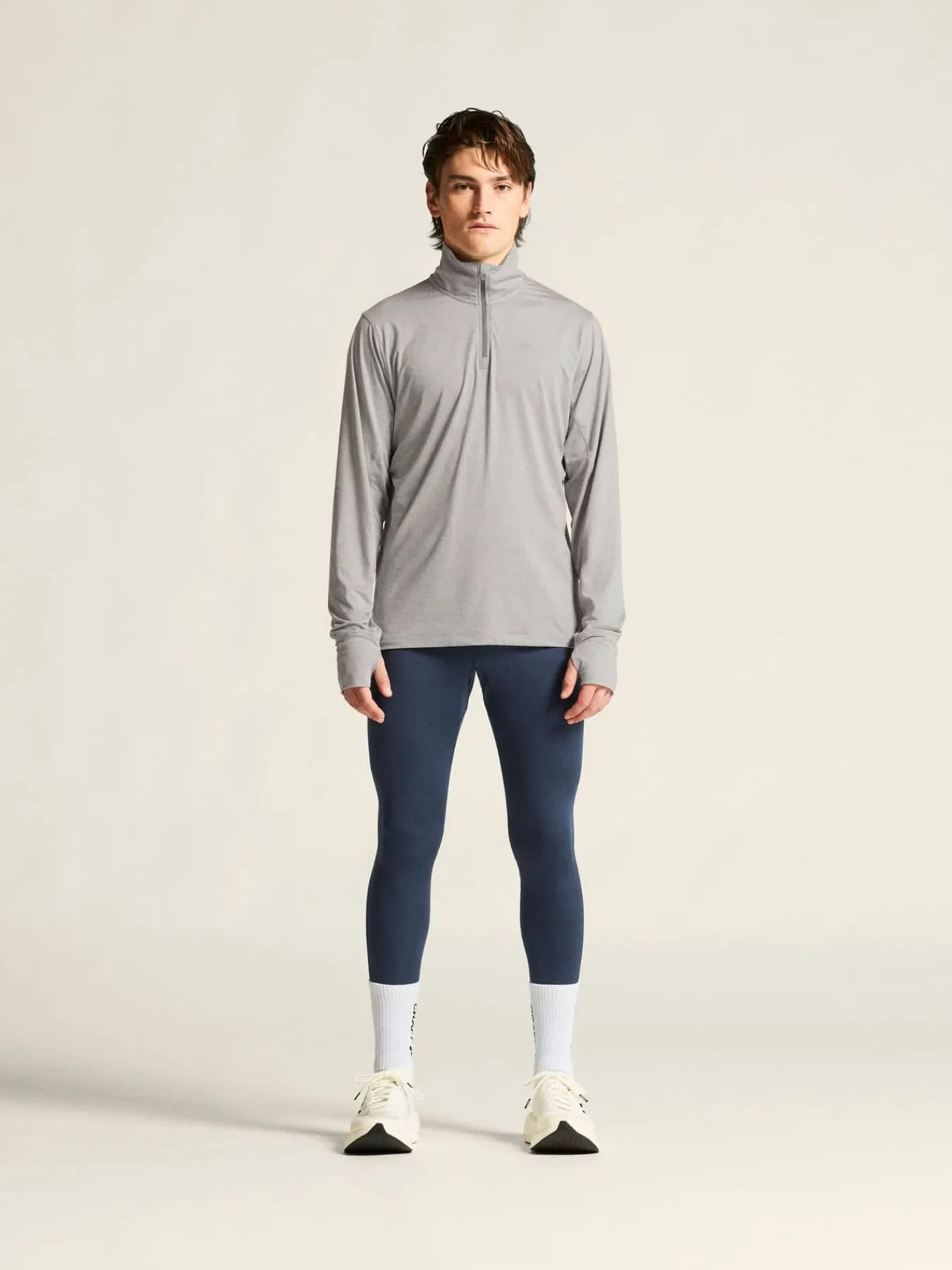 Craft Sportswear T-Shirts & Tröjor|Mellanlager^Flow HZ LS M Grey melange