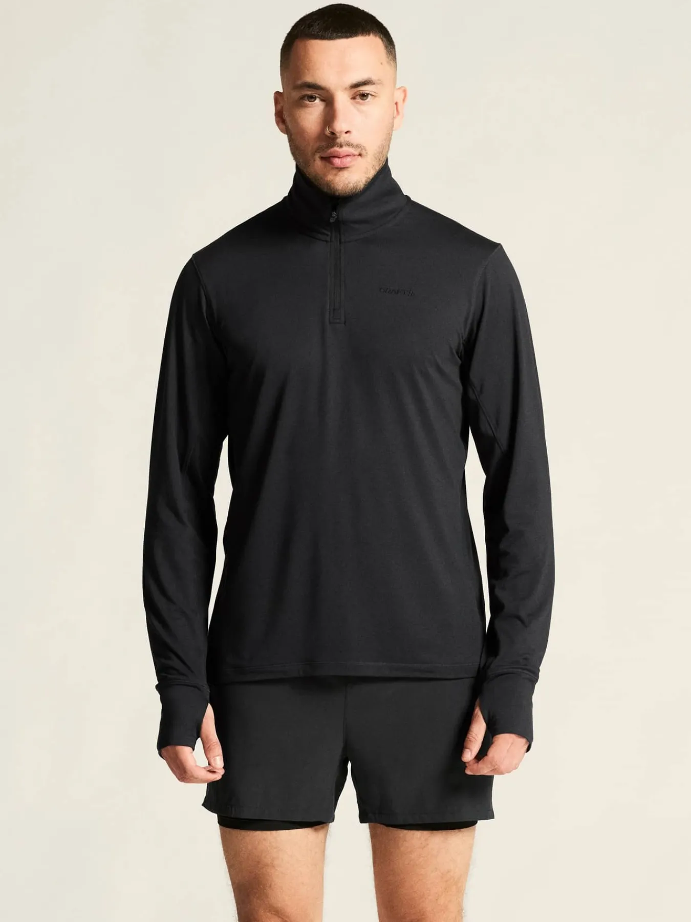 Craft Sportswear T-Shirts & Tröjor|Mellanlager^Flow HZ LS M Black/Melange