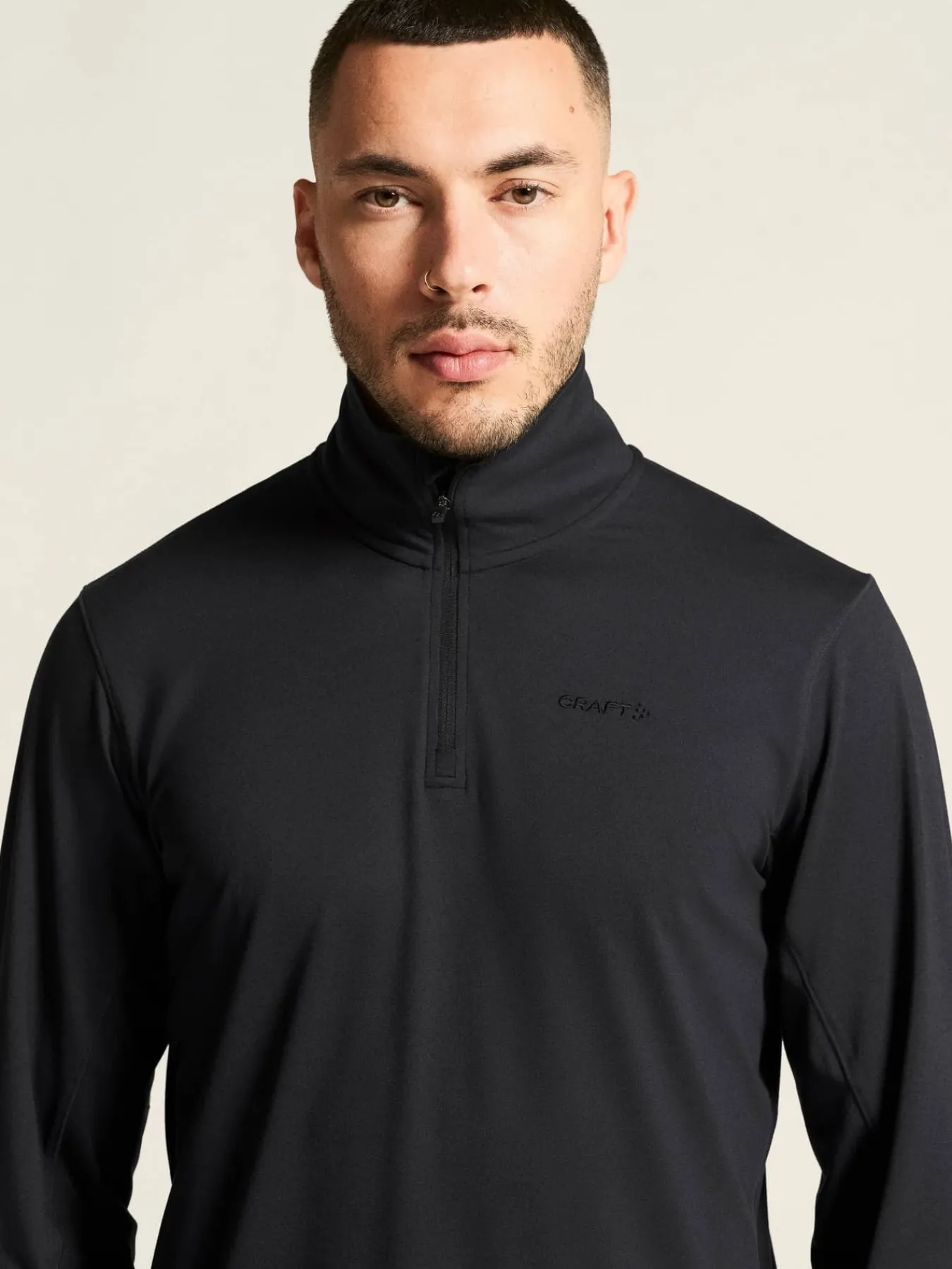 Craft Sportswear T-Shirts & Tröjor|Mellanlager^Flow HZ LS M Black/Melange
