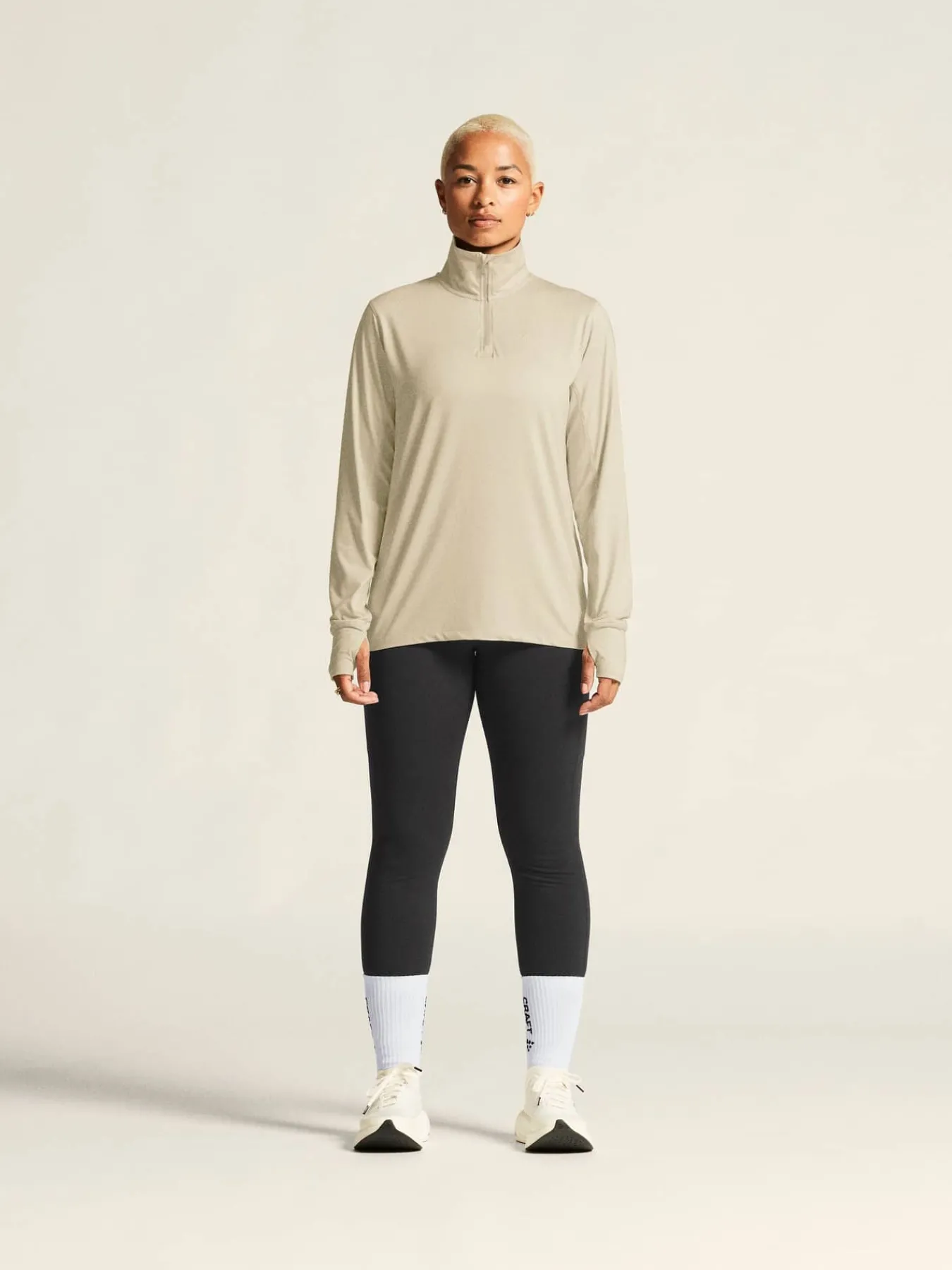 Craft Sportswear Träning^Flow HZ LS W Plaster/Melange