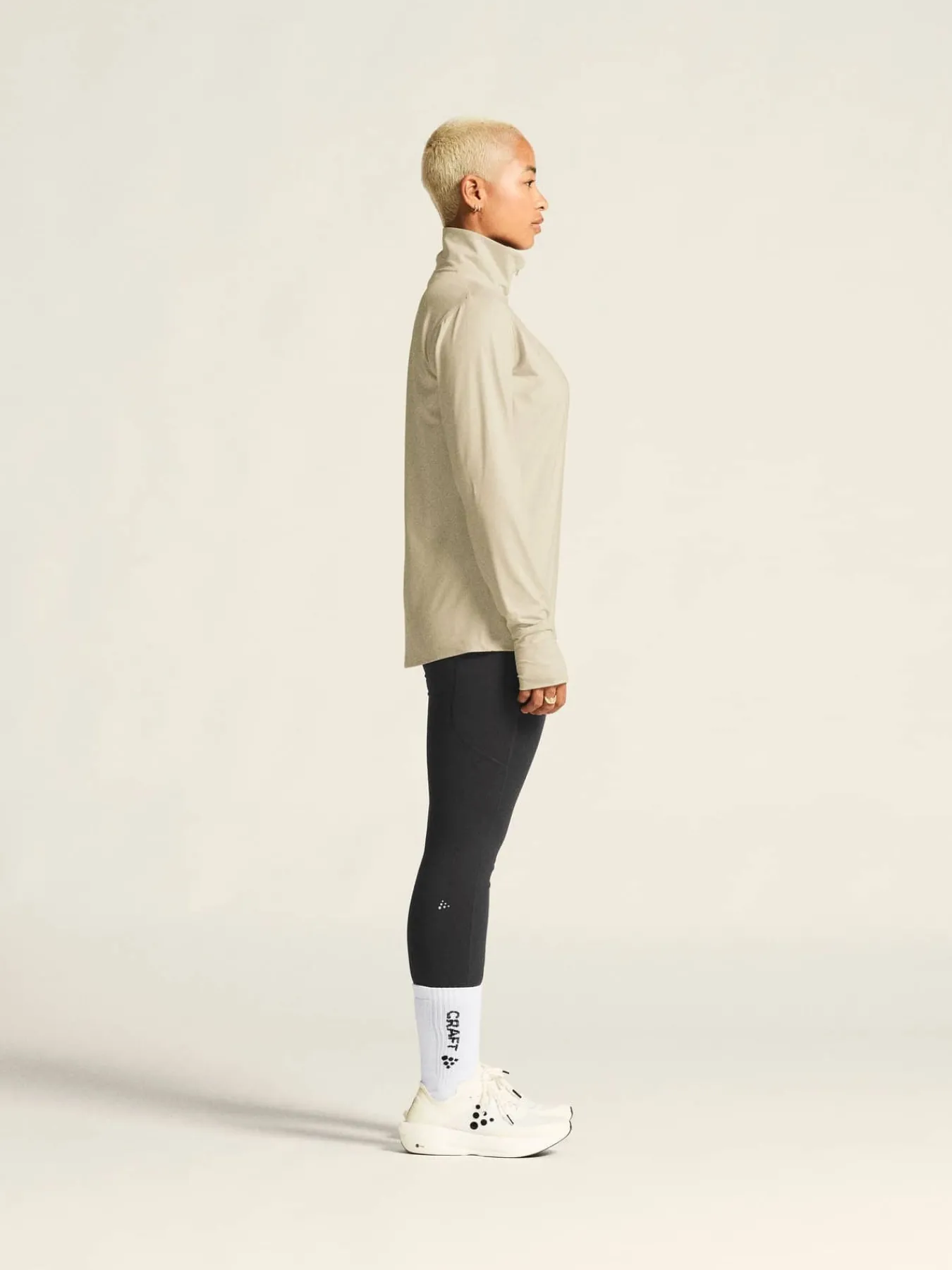 Craft Sportswear Träning^Flow HZ LS W Plaster/Melange