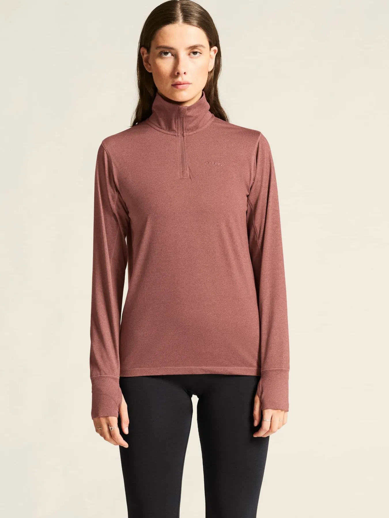 Craft Sportswear Träning^Flow HZ LS W Rose Brown/Melange