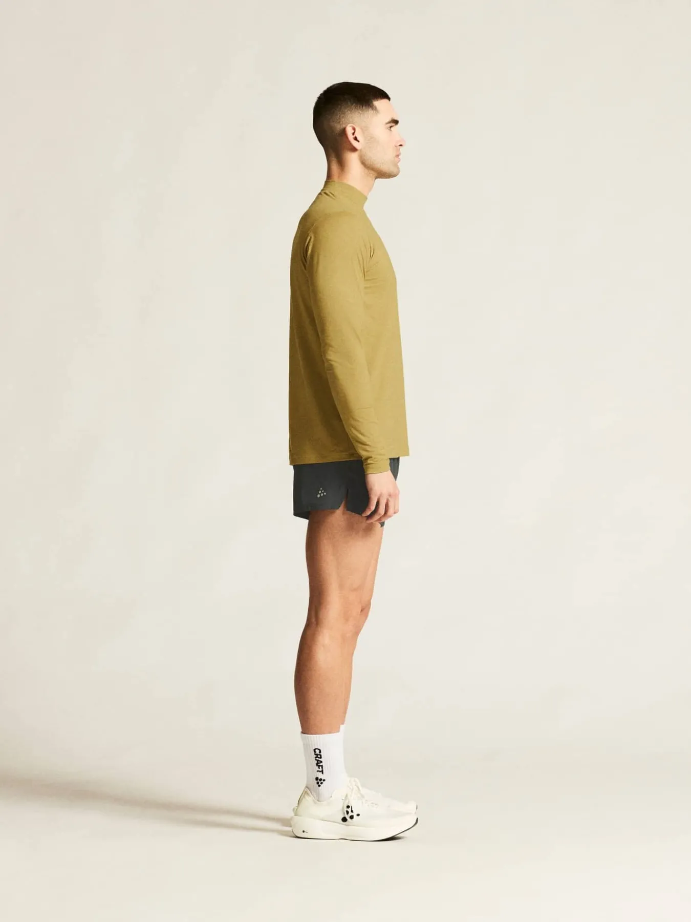 Craft Sportswear T-Shirts & Tröjor|Mellanlager^Flow MN LS M Khaki Melange